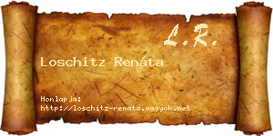 Loschitz Renáta névjegykártya